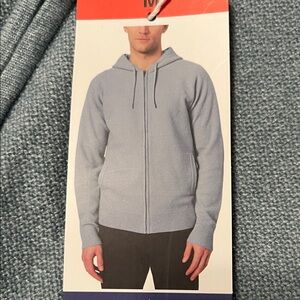Men's Light Blue Zip-Up Sweater